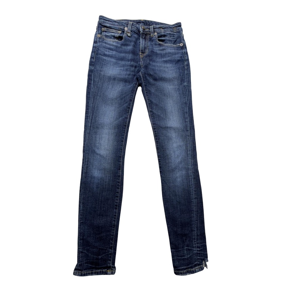 R13 Alison Skinny Jeans Womens 26x29.5 Howell Indigo Blue Raw Hem R13W0005-665